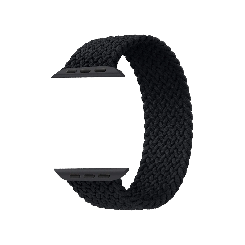 Woven Nylon Braided Solo Loop for Apple Watch [42/44/45/49MM] - Charcoal