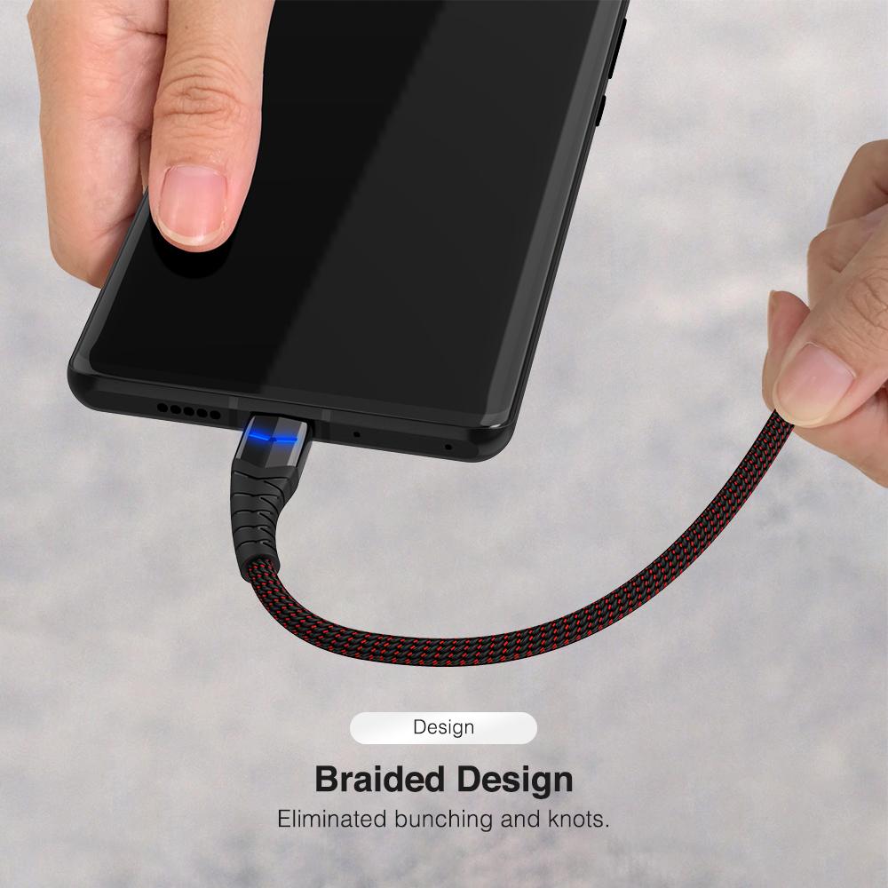 Million Cases Auto Disconnect Fast Charging Braided Type-C Cable