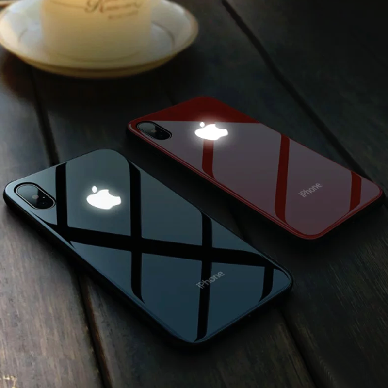 iPhone X LED Glass Back Case