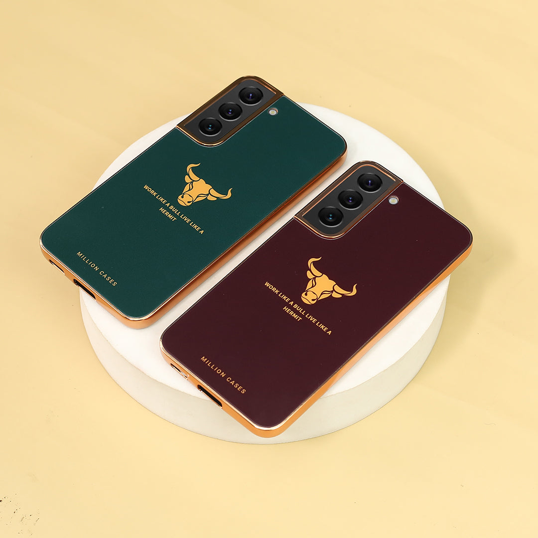 Galaxy Series Bull Pattern Electroplating Glass Case