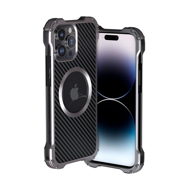 R-Just Aluminium Carbon Fiber Case - iPhone