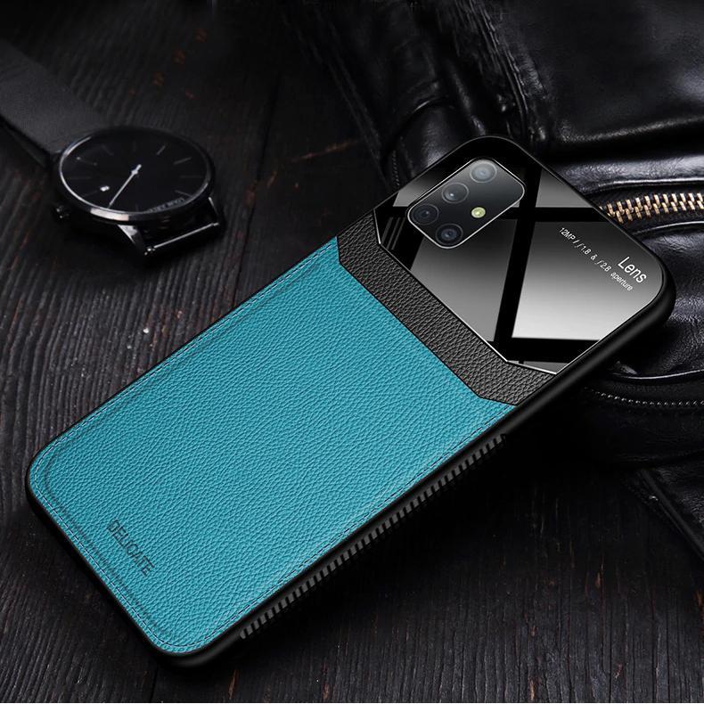 Sleek Slim Leather Glass Case - Samsung