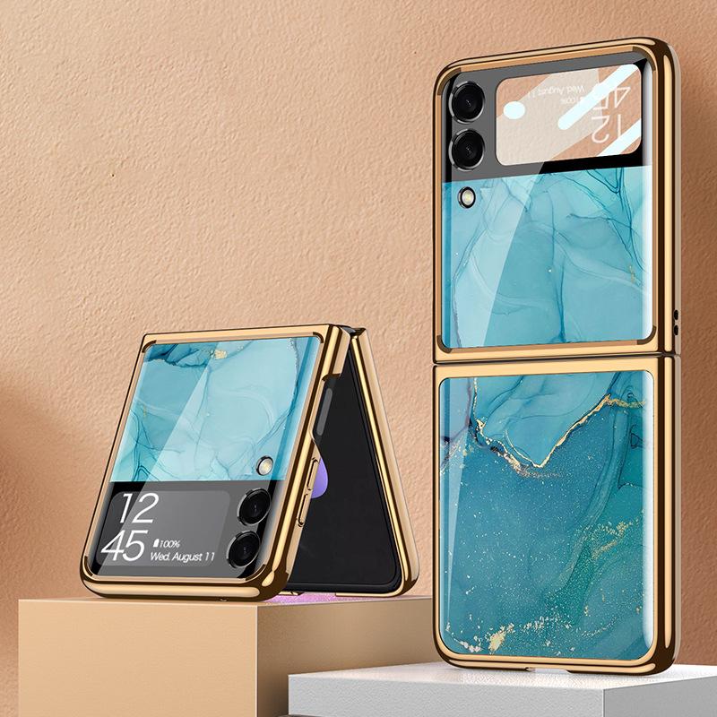 Galaxy Z Flip3 Luxury Splice Marble Case