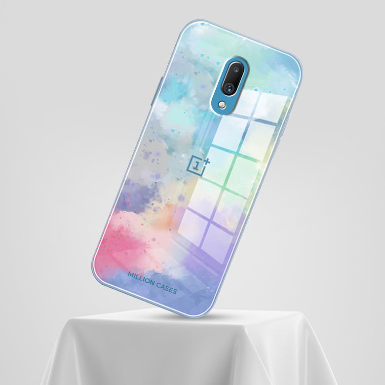 Watercolor Splatter Glass Back Case - OnePlus