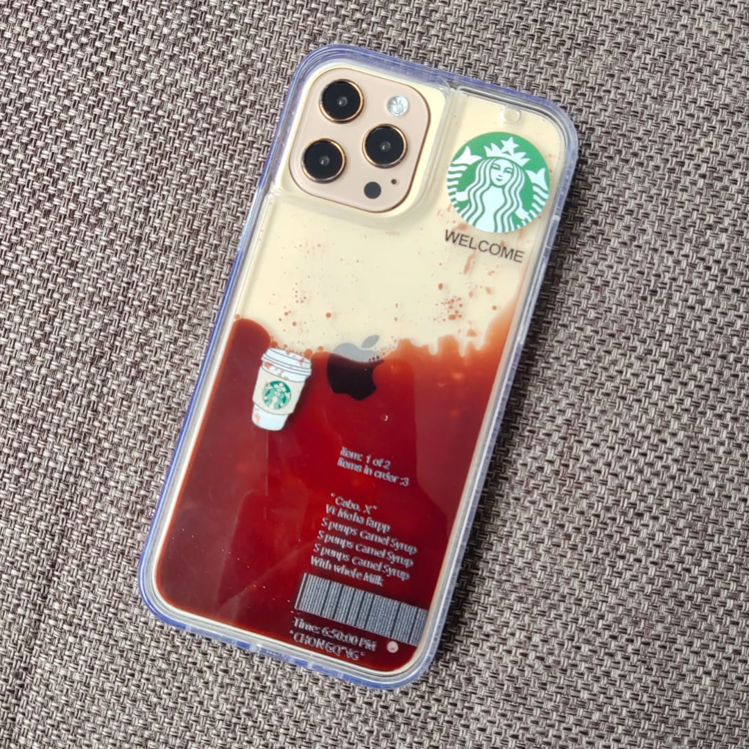 iPhone 13 Series Coffee Edition Floating Gel Liquid Case