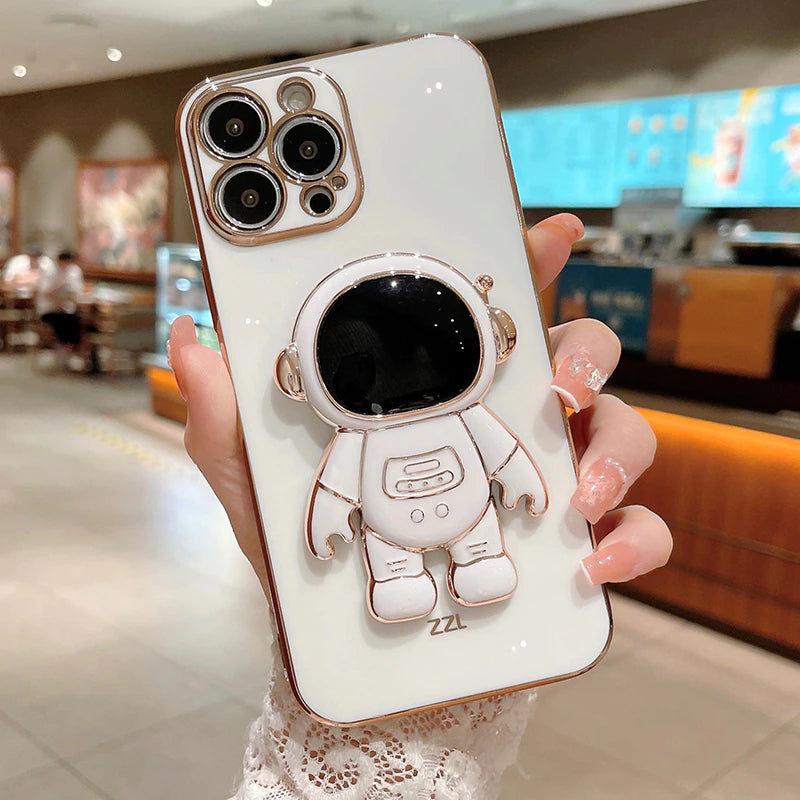 iPhone 14 Series Luxurious Astronaut Bracket Case