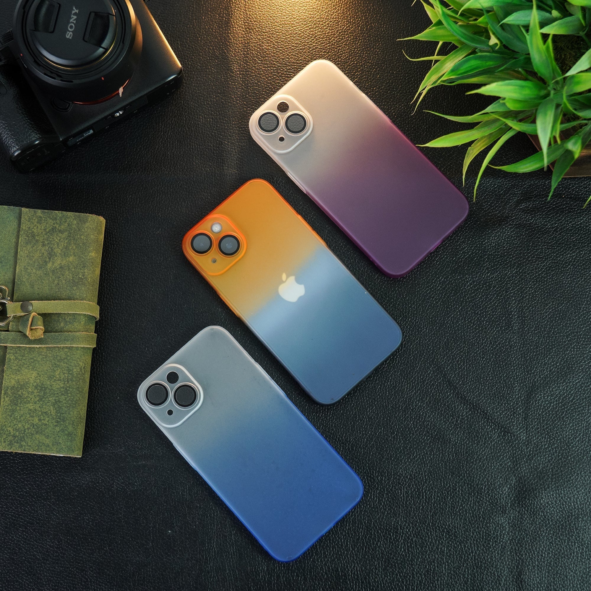 Frosted Matte Gradient Back Case - iPhone