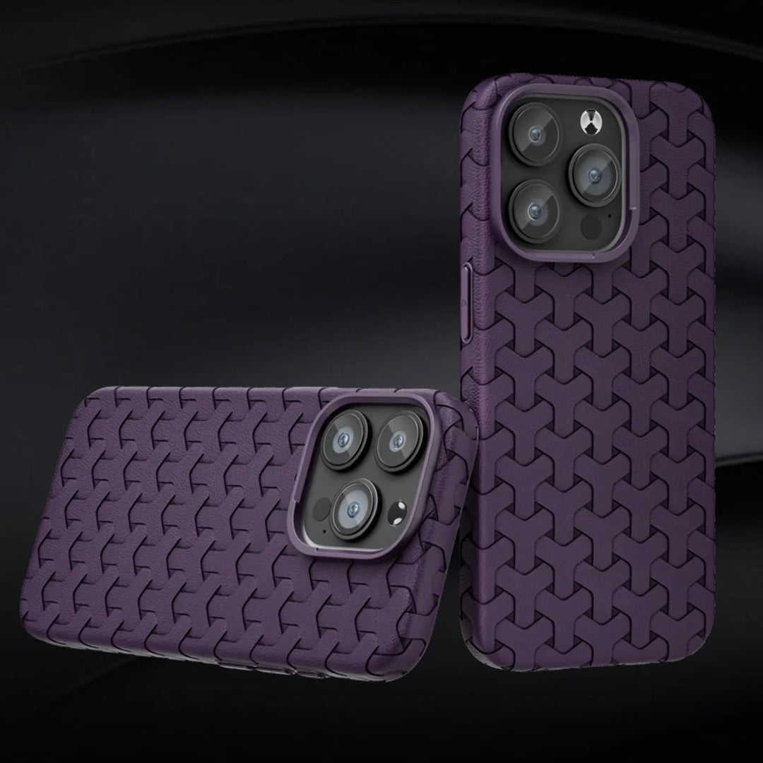 iPhone 14 Series Dissipate Heat Woven Pattern Case