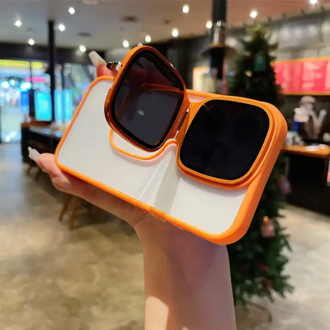 iPhone 15 Series Eclipse Metal Stand Sunglasses Case