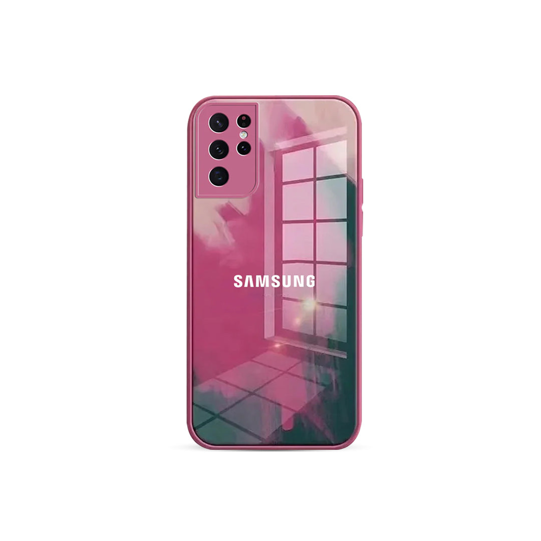 Watercolor Anti-Scratch Wave Glass Case - Samsung