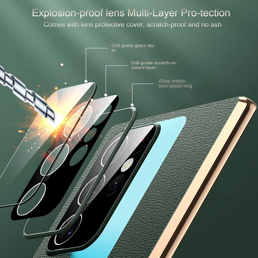 Magnetic Metal Bumper Glass Case - Samsung