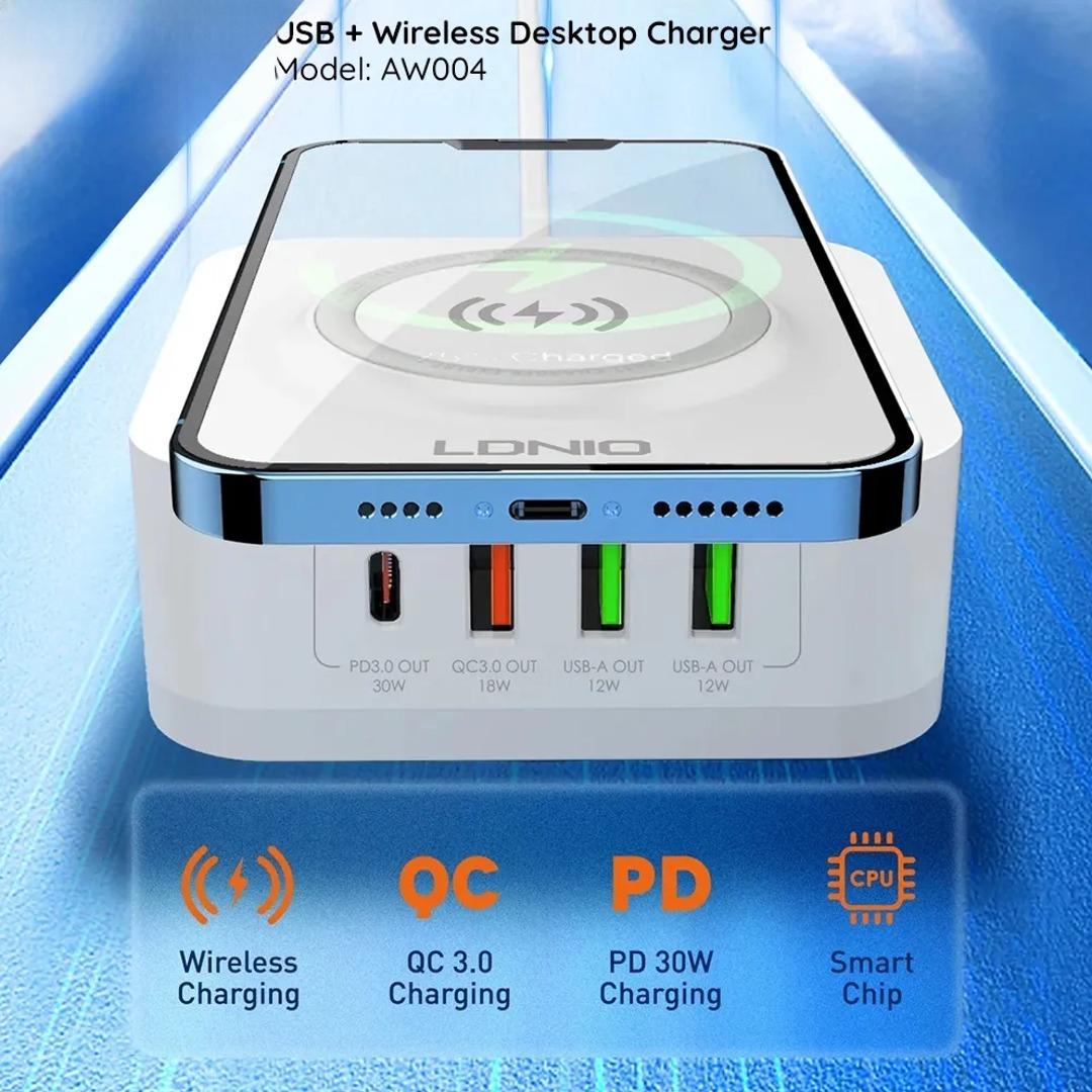 Powerhouse USB-C Charging Stand with Wireless Charger