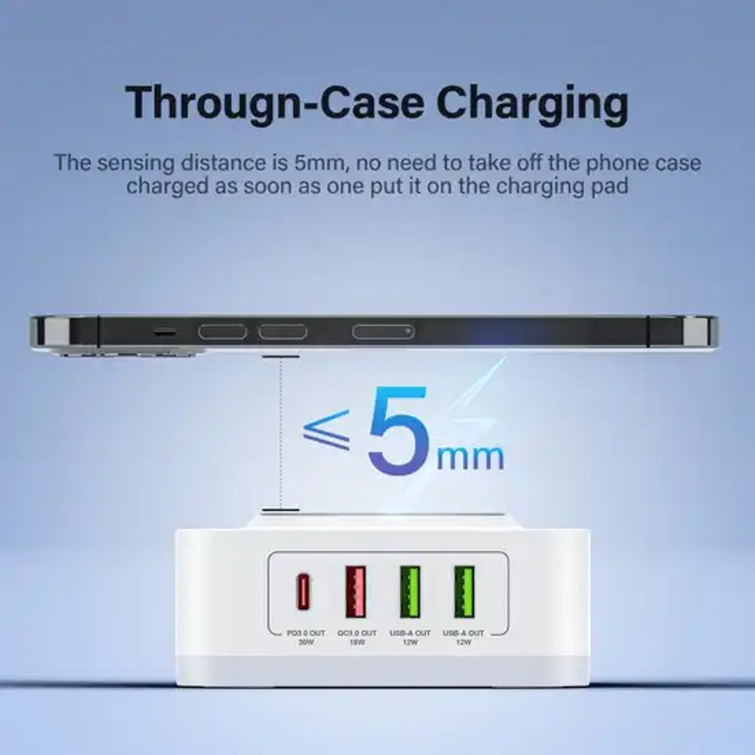 Powerhouse USB-C Charging Stand with Wireless Charger