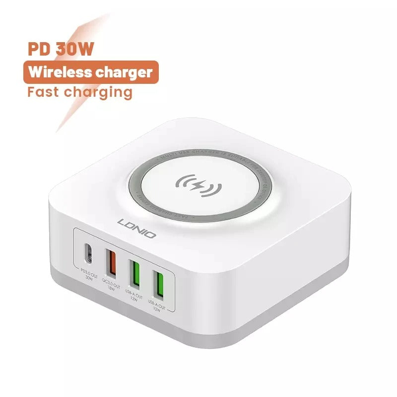 Powerhouse USB-C Charging Stand with Wireless Charger