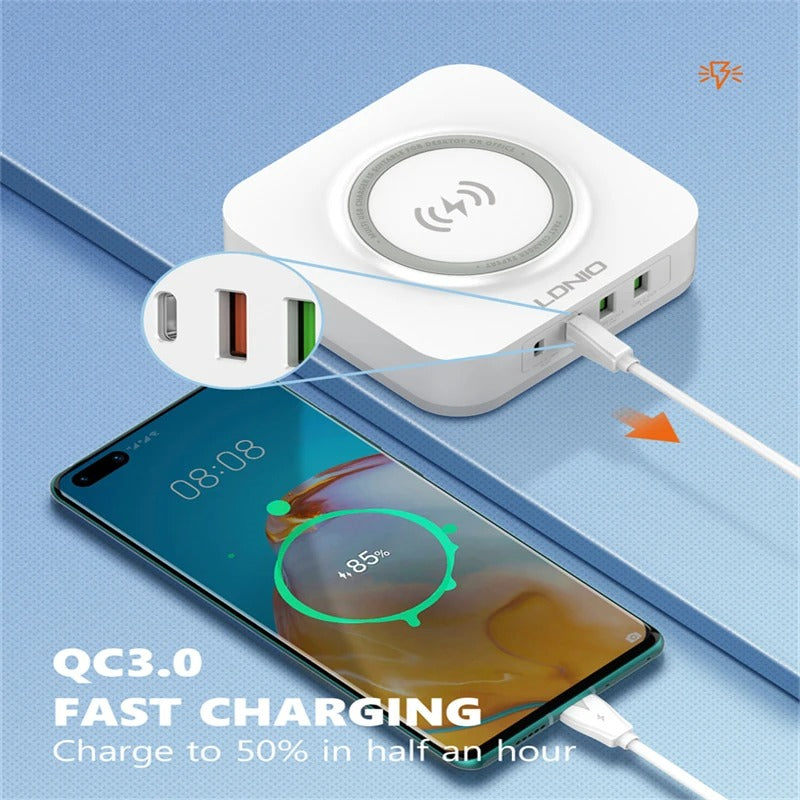 Powerhouse USB-C Charging Stand with Wireless Charger