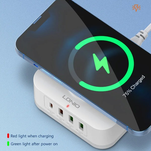 Powerhouse USB-C Charging Stand with Wireless Charger