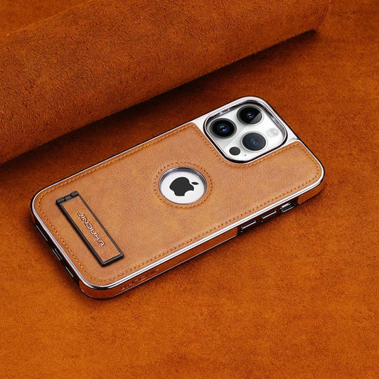 Genuine Leather Bracket Holder Case - iPhone