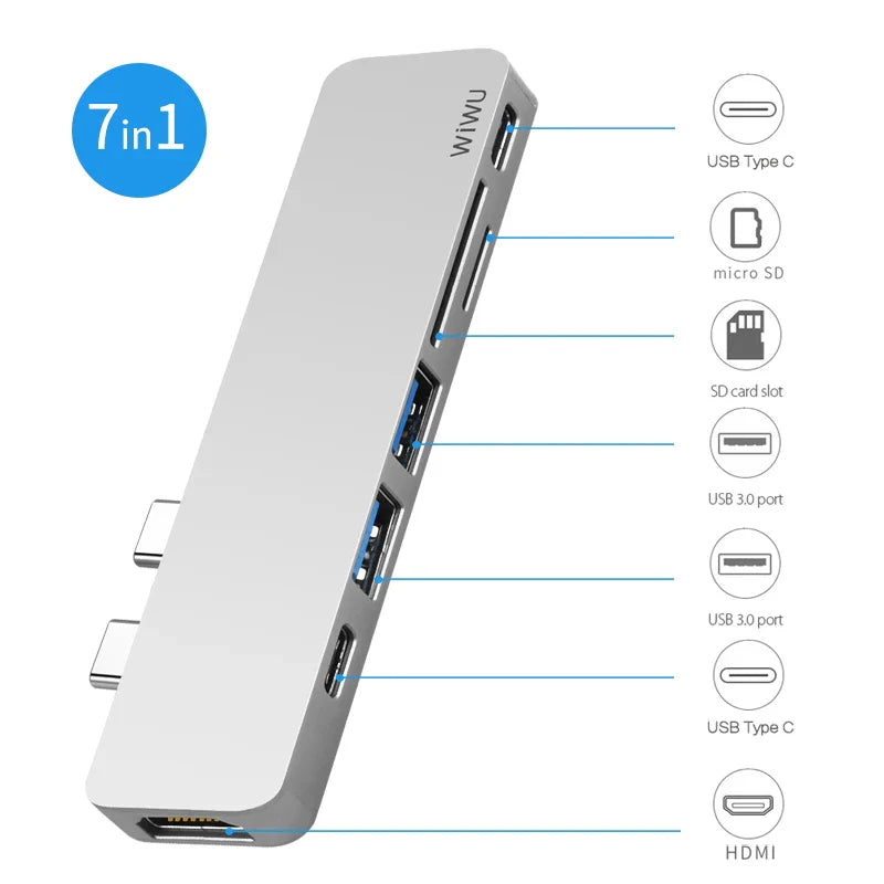 MultiPort Pro 7 In 1 USB Hub