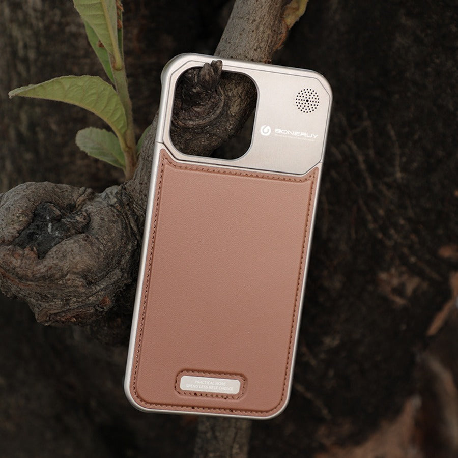 iPhone 15 Series Aero Flex Premium Metallic Leather Case