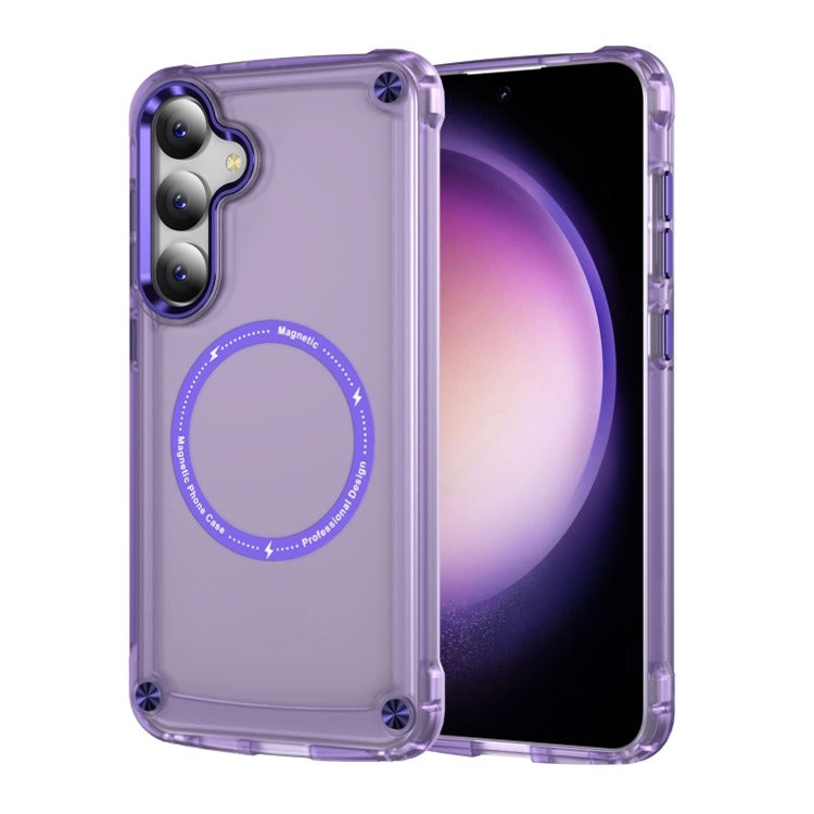 Metal Button Shockproof Magsafe Case - Samsung