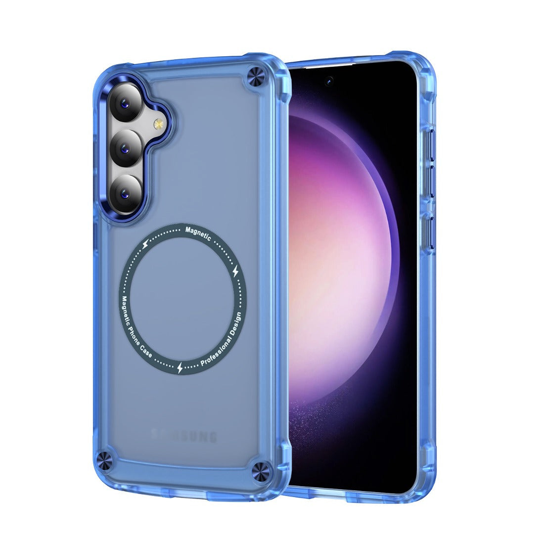 Metal Button Shockproof Magsafe Case - Samsung