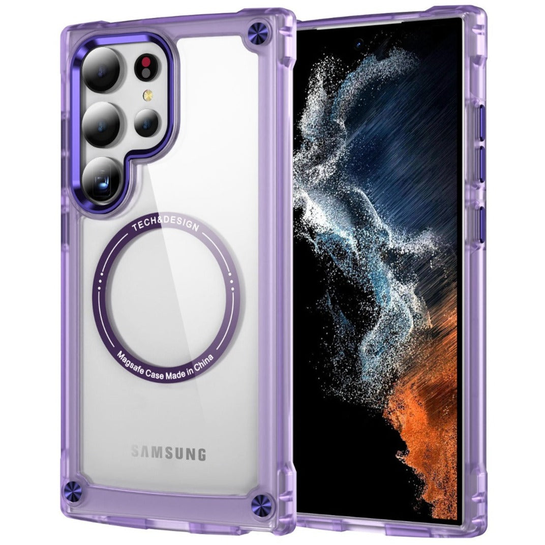 Metal Button Shockproof Magsafe Case - Samsung