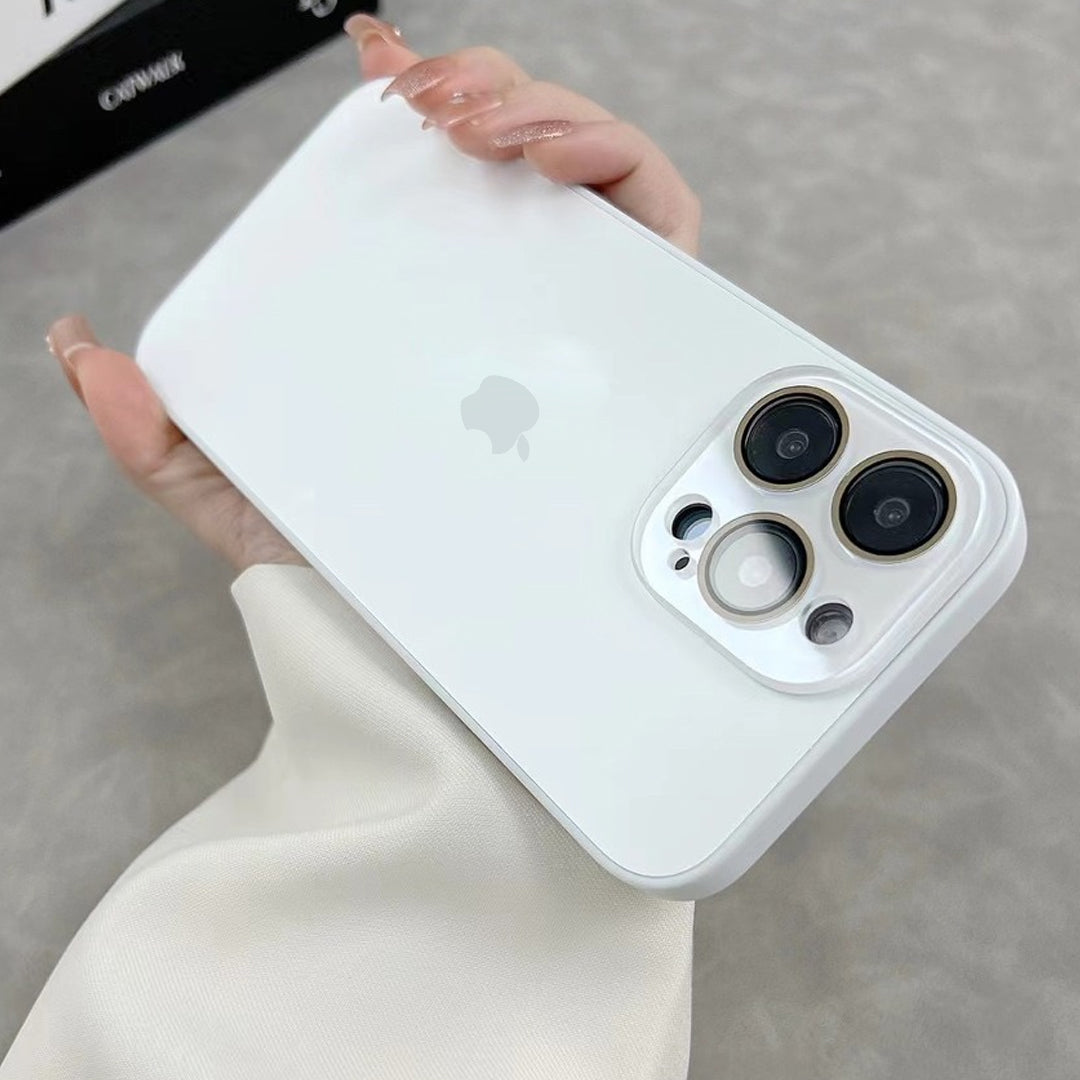 iPhone 15 Series Matte Glass Pro Camera Lens Shell Case