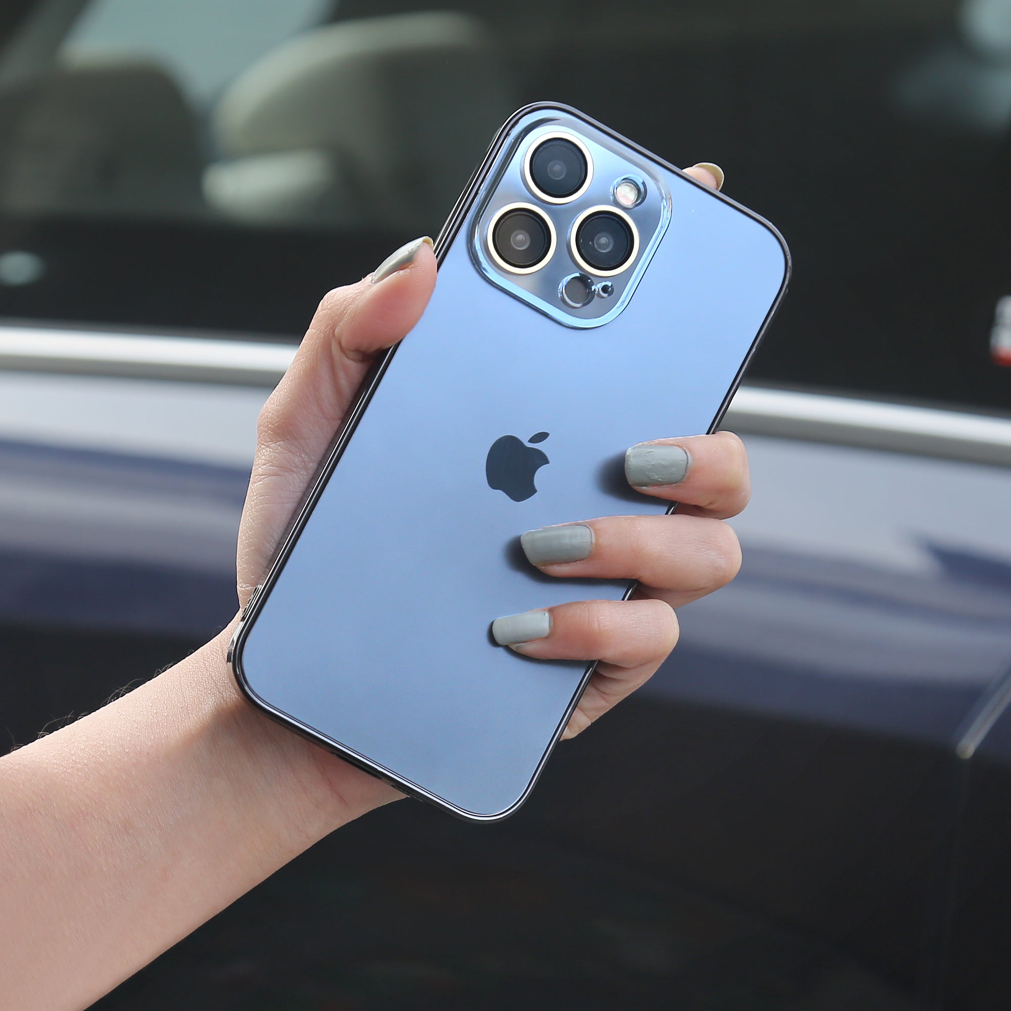 iPhone 15 Series Matte Glass Pro Camera Lens Shell Case