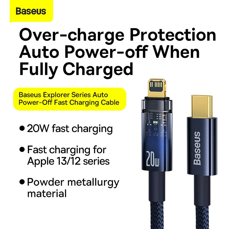 Blaze Power Smart USB-C to Lightning Charging Cable