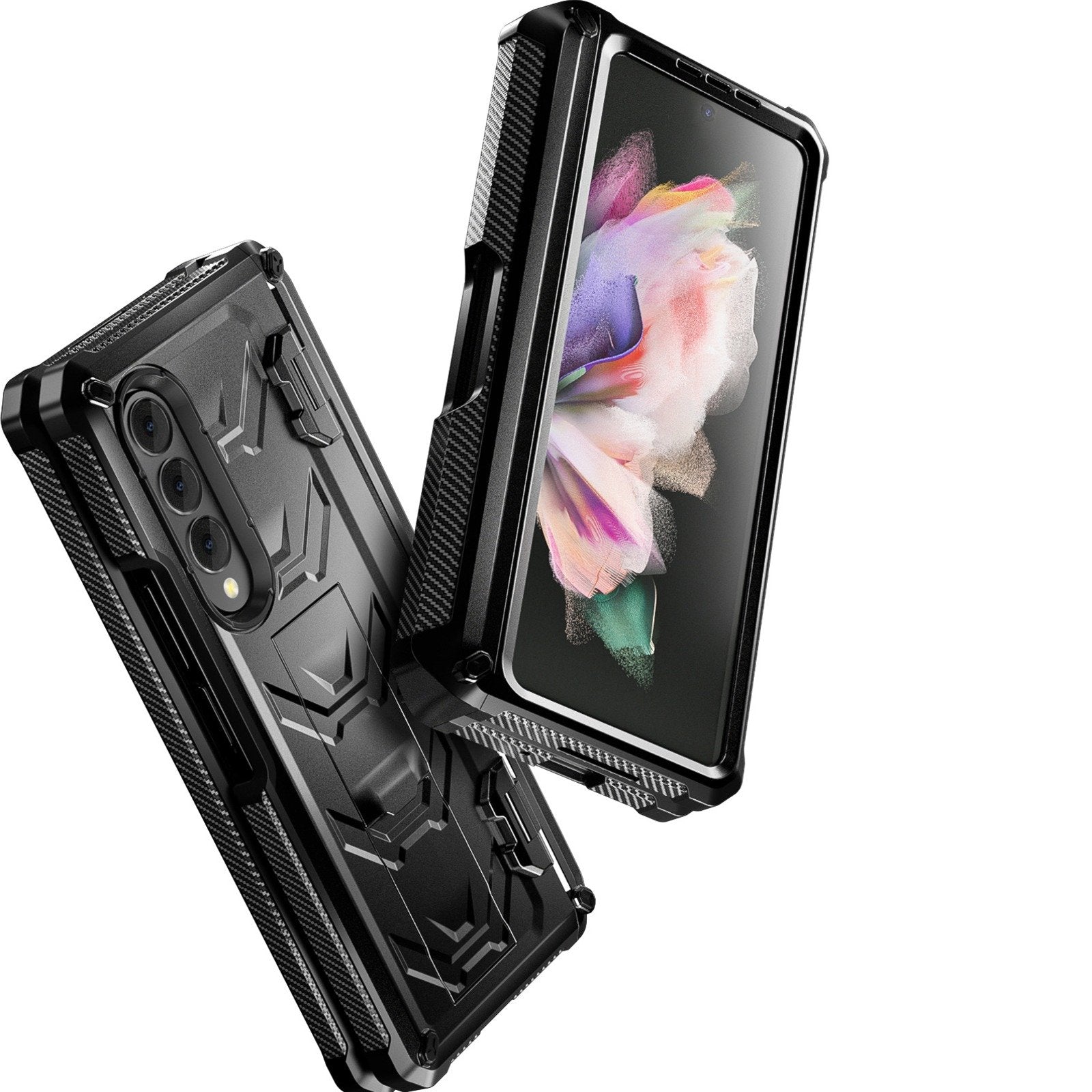 Matrix Hinge Shield Kickstand Case With Pen Slot - Samsung