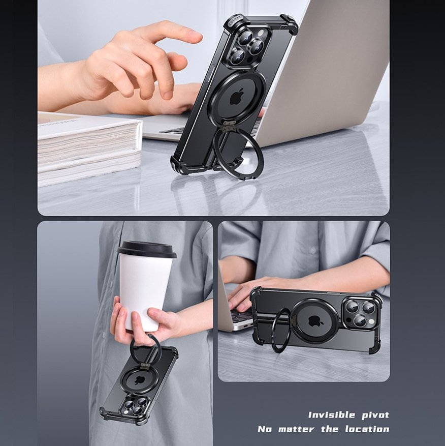 Pivot Guard Magnetic Ring Stand Case - iPhone