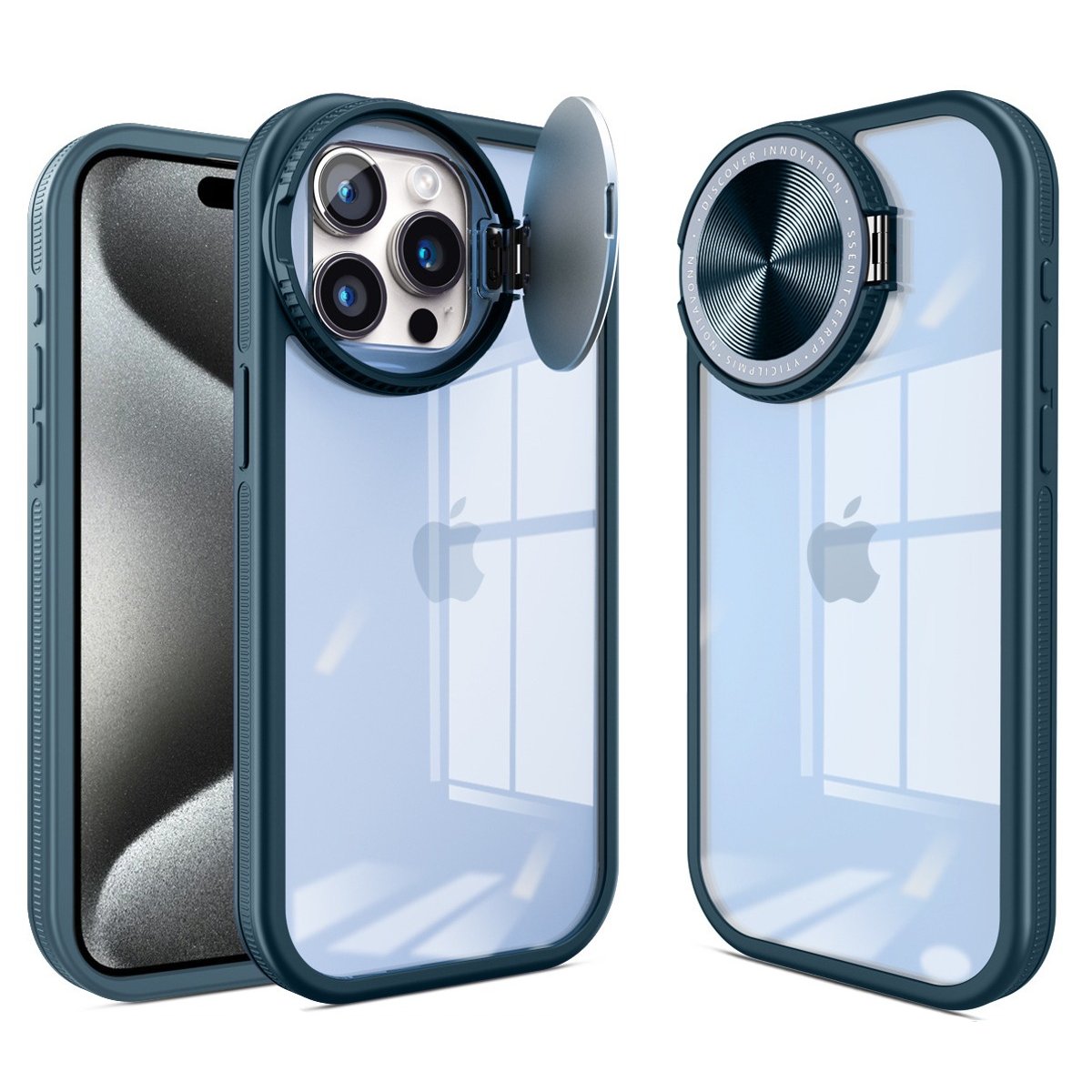 Acrylic Flip Round Lens Holder Case - iPhone