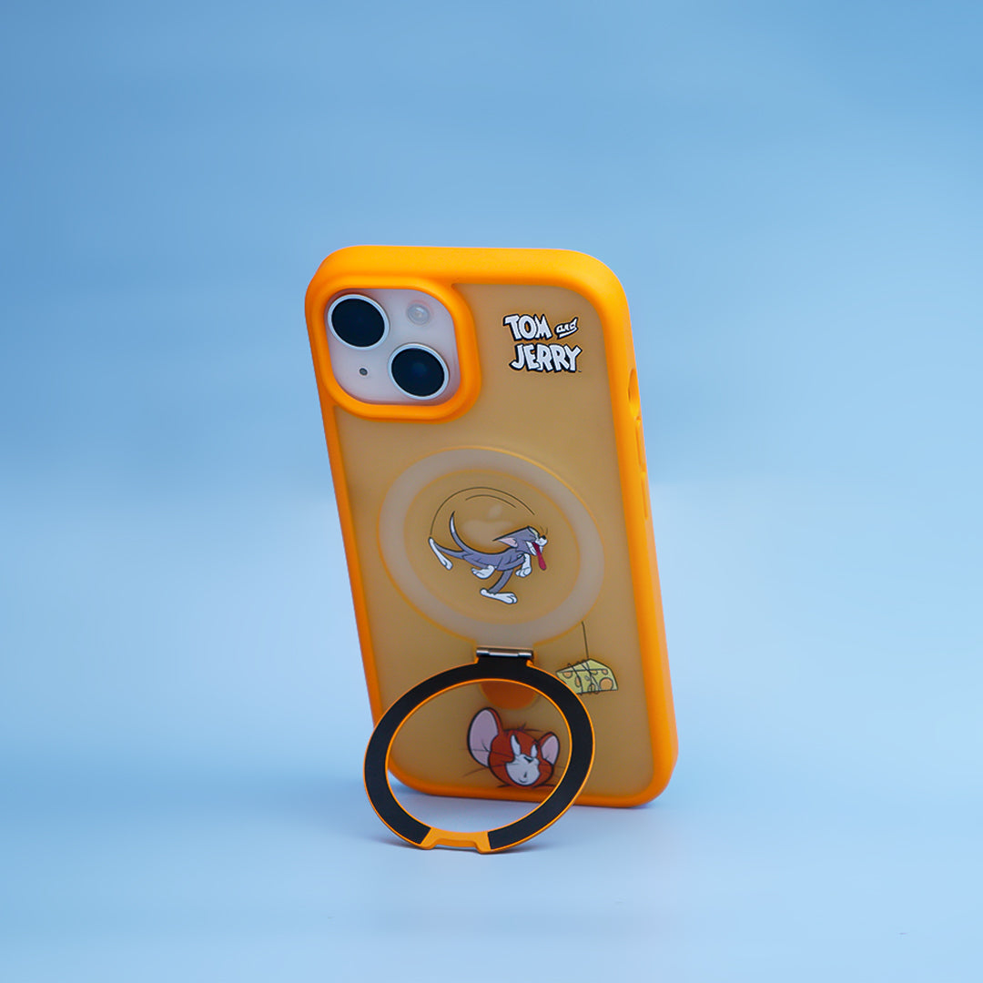 Playful Cartoon Ring Stand Case - iPhone