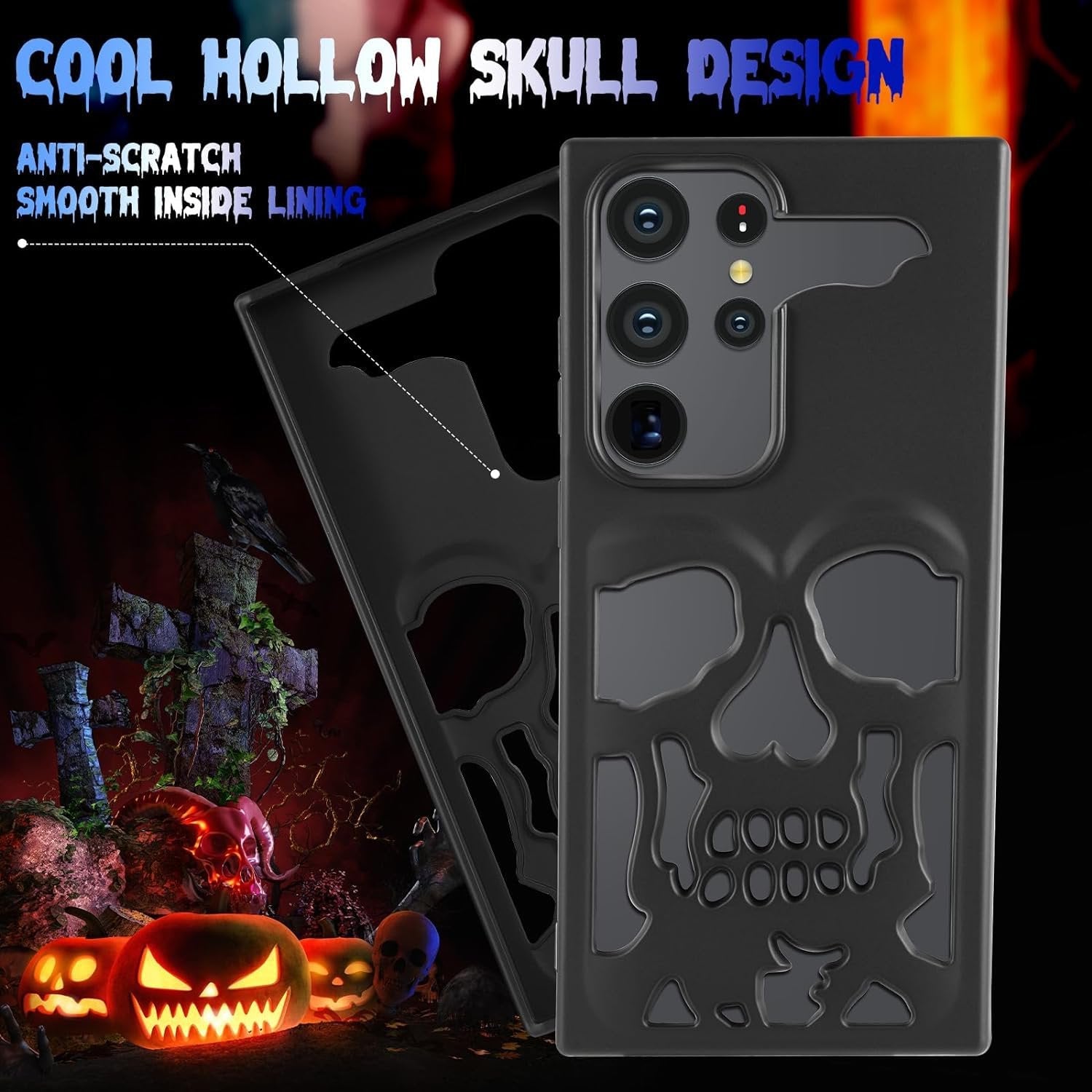 Hollow Skull Cutting Case - Samsung