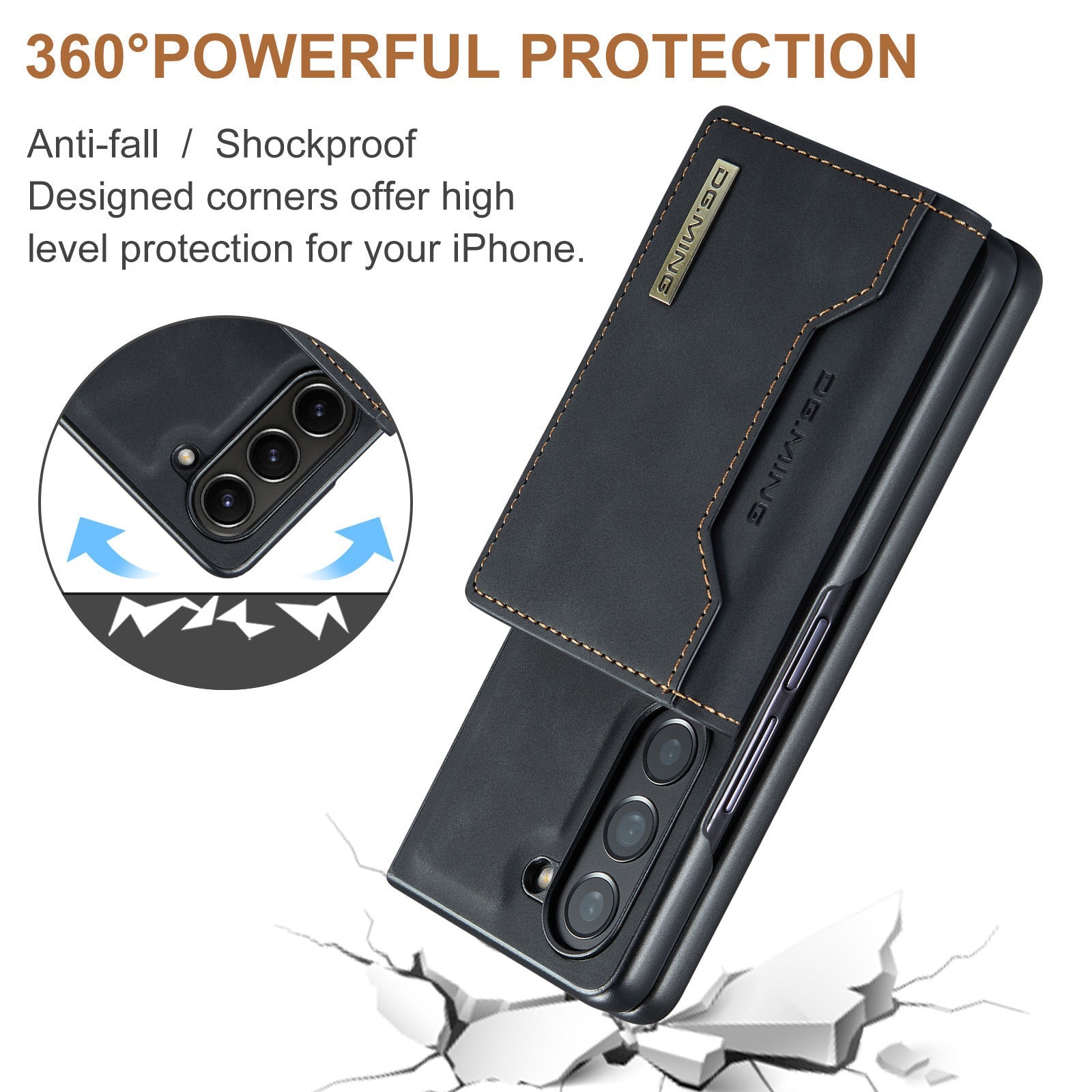 Galaxy Z Fold6 Versatile Magnetic Leather Wallet Case