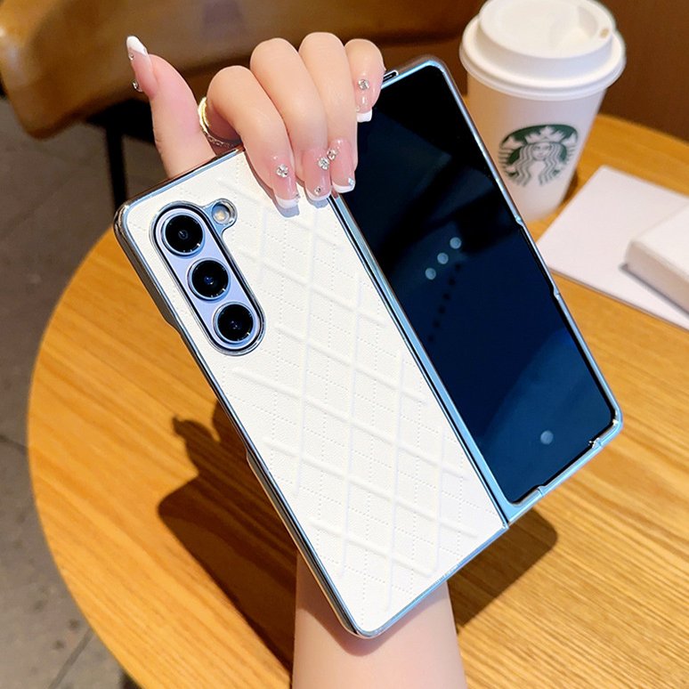 Galaxy Z Fold6 Premium Diamond Pattern Leather Case