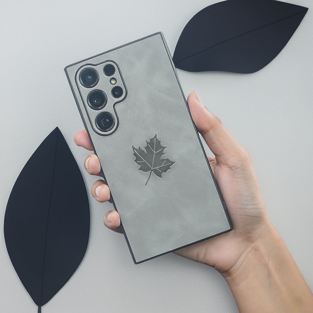 Vintage Maple Leaf Leather Case - Samsung