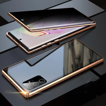 360° Anti Peep Magnetic Titanium Metal Case with Magic Screen Protector ( Samsung )