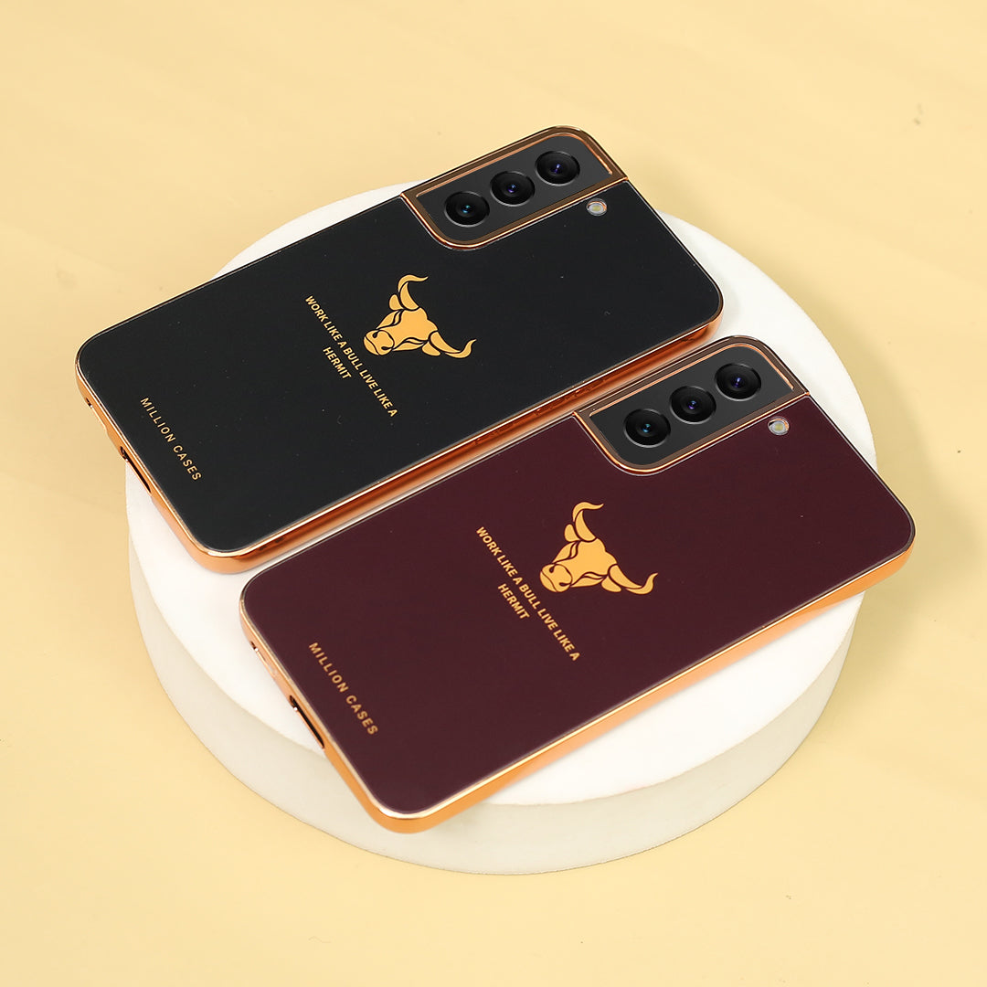 Galaxy Series Bull Pattern Electroplating Glass Case