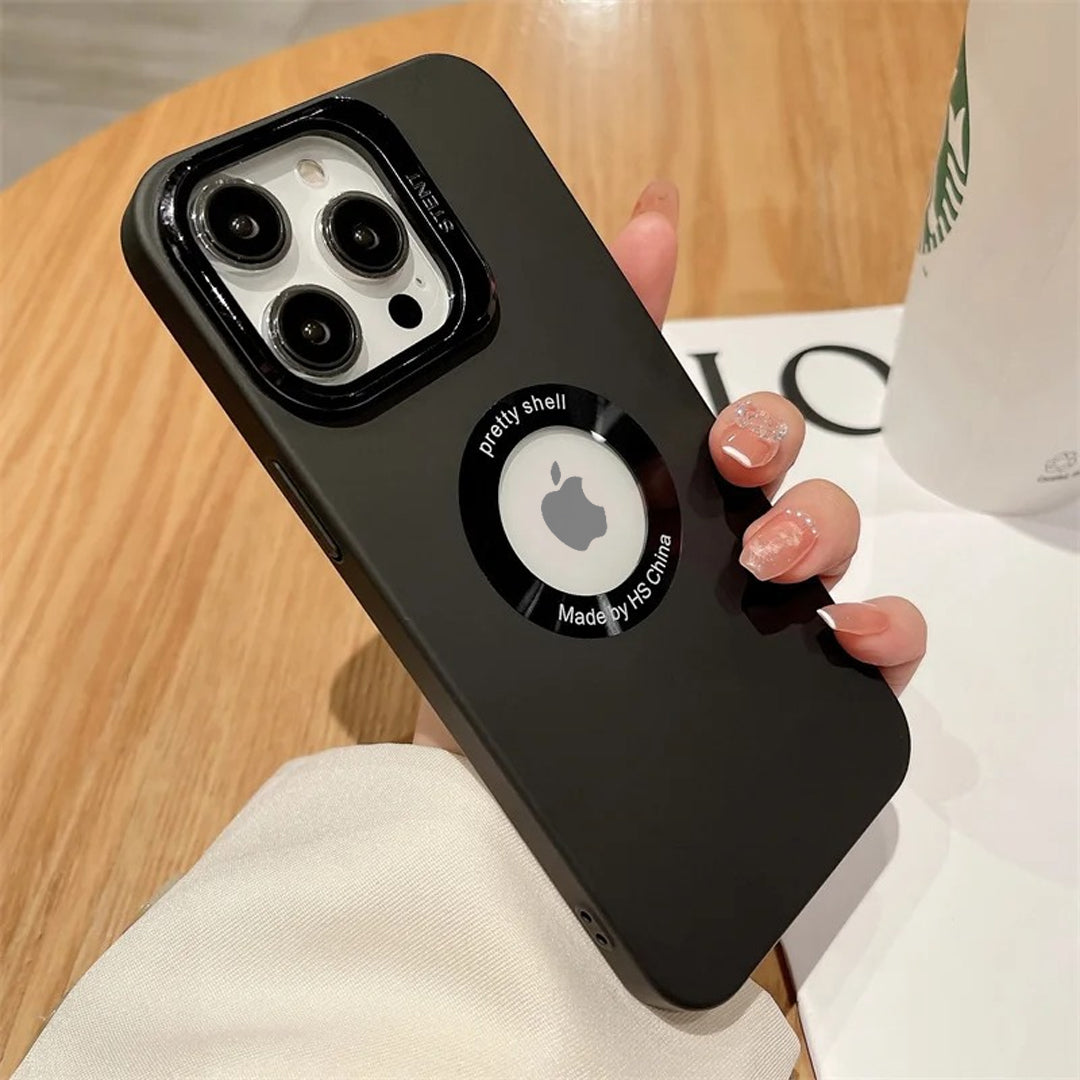 Luxury Camera Protector Stand Case With Logo Cut  - iPhone