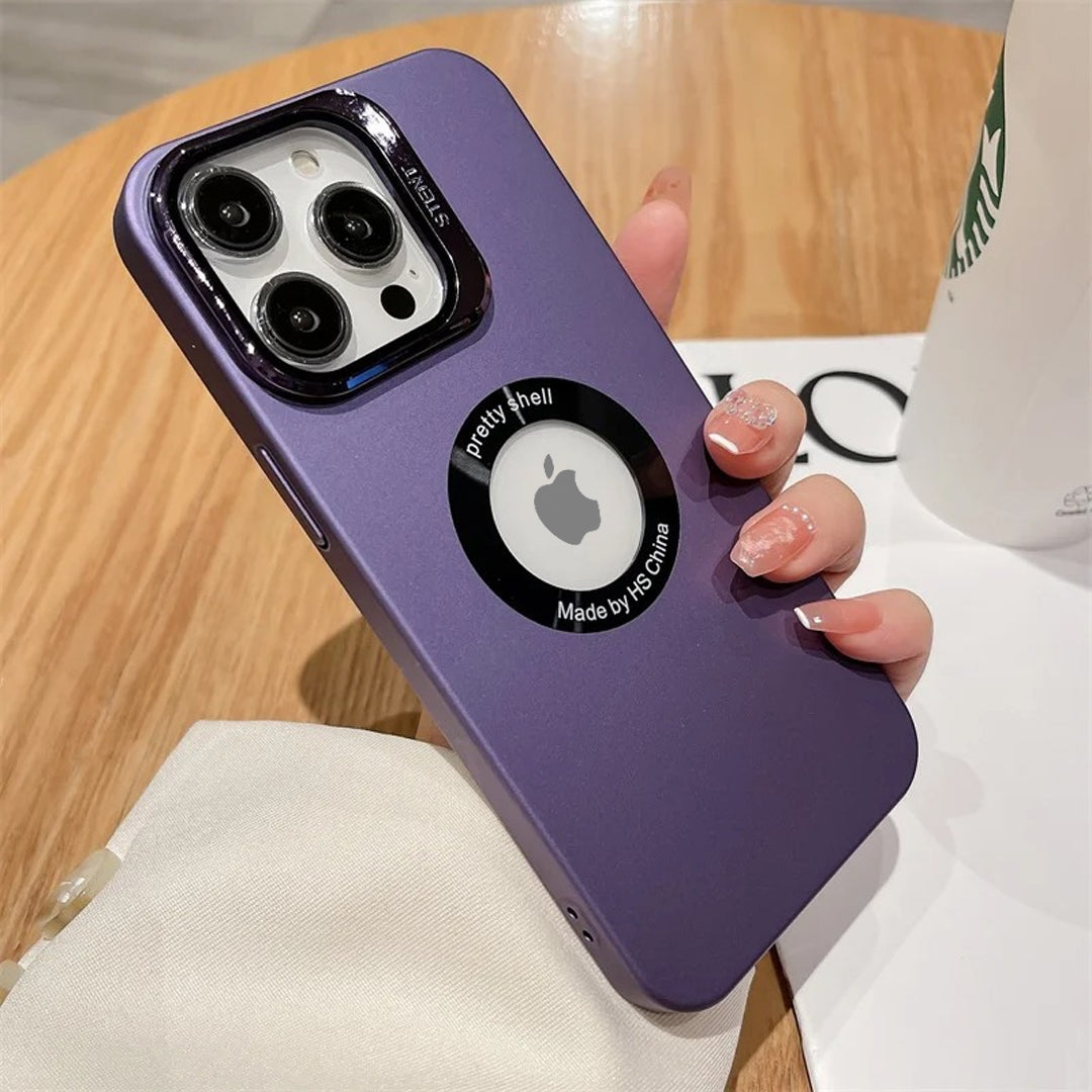 Luxury Camera Protector Stand Case With Logo Cut  - iPhone