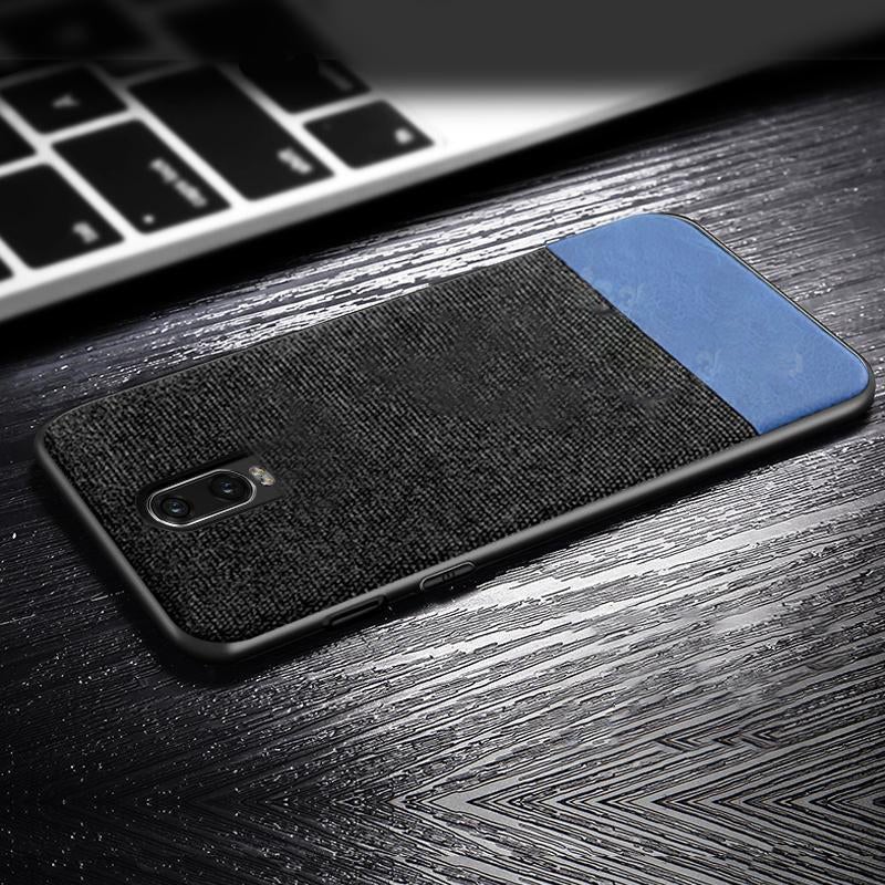 OnePlus 6T Two-tone Leather Textured Matte Case