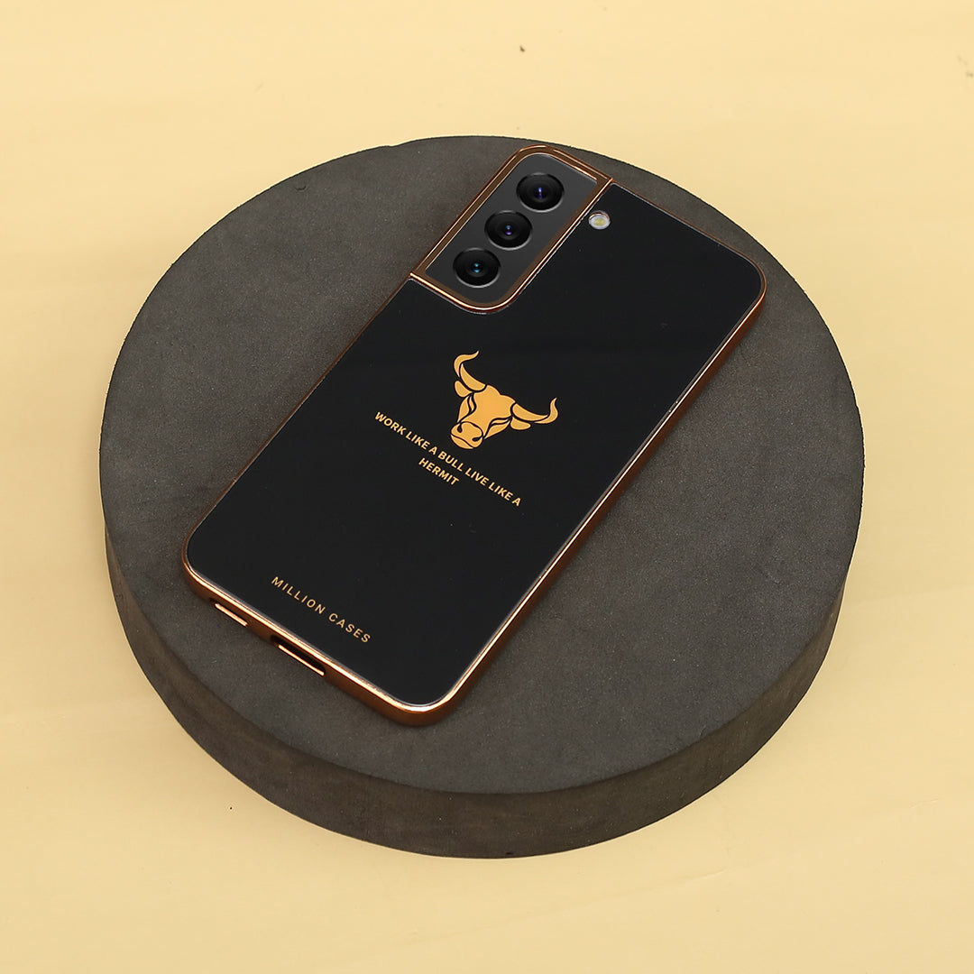 Galaxy Series Bull Pattern Electroplating Glass Case