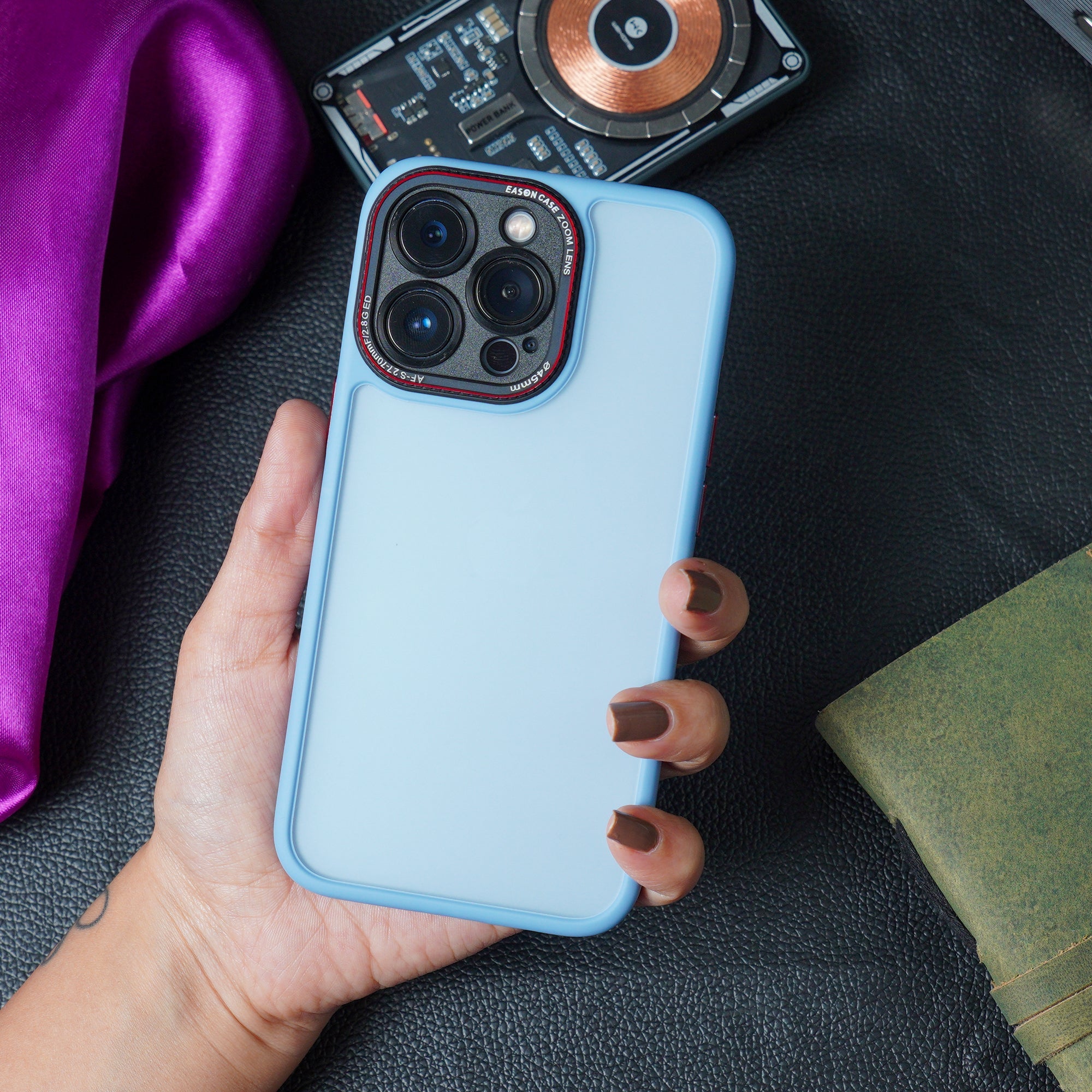 Luxury Matte Shockproof Armor Case -iPhone