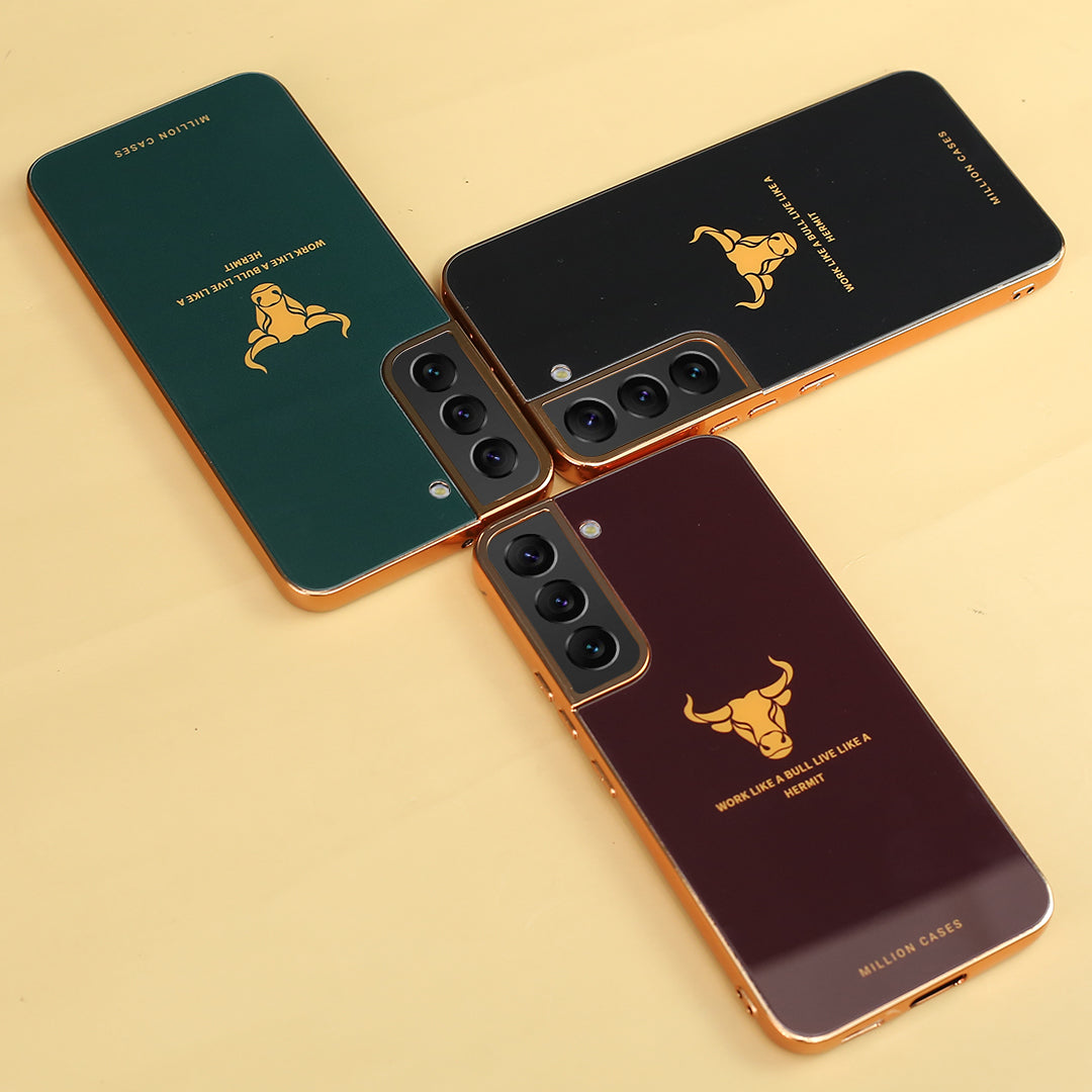 Galaxy Series Bull Pattern Electroplating Glass Case