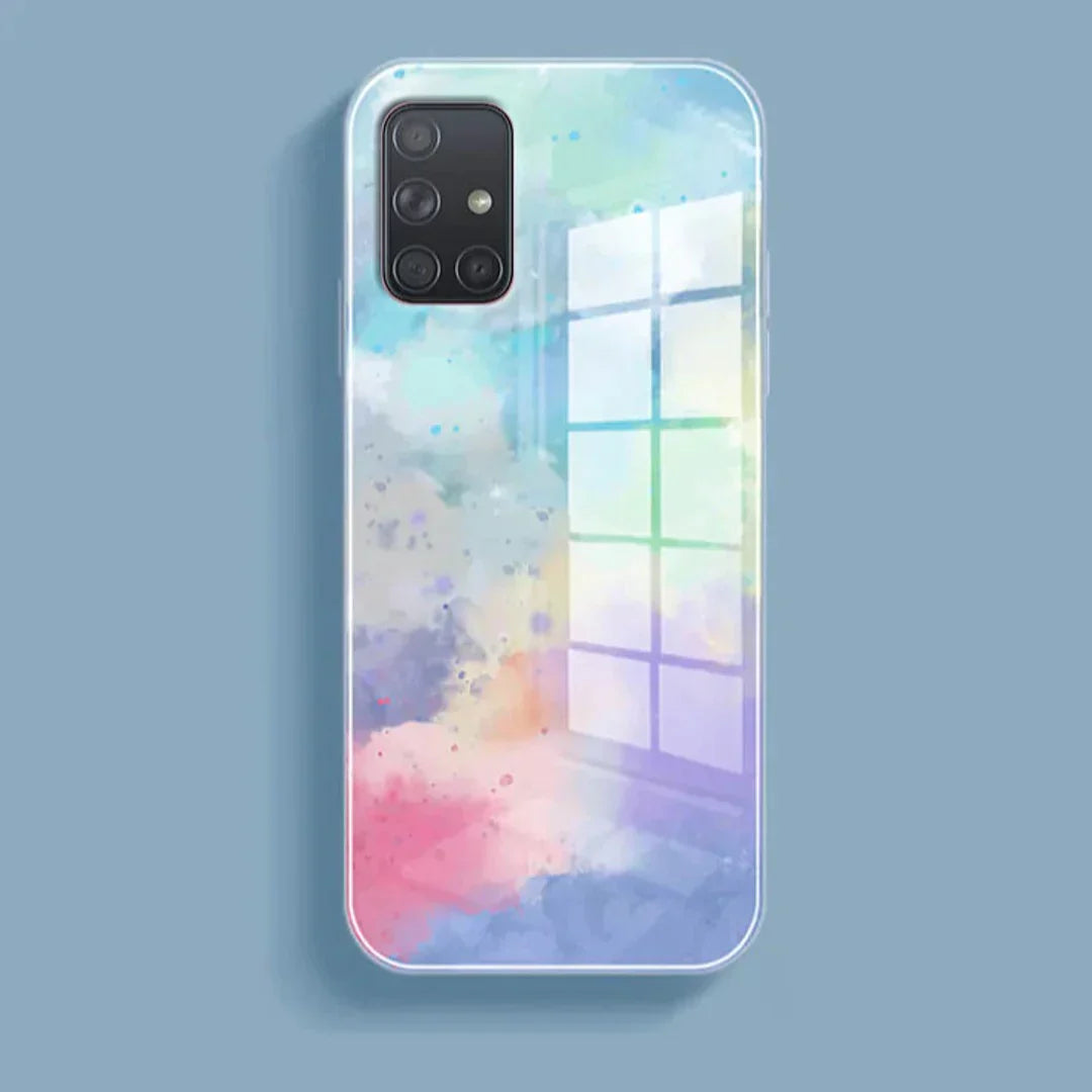 Galaxy Series for Watercolor Splatter Glass Back Case