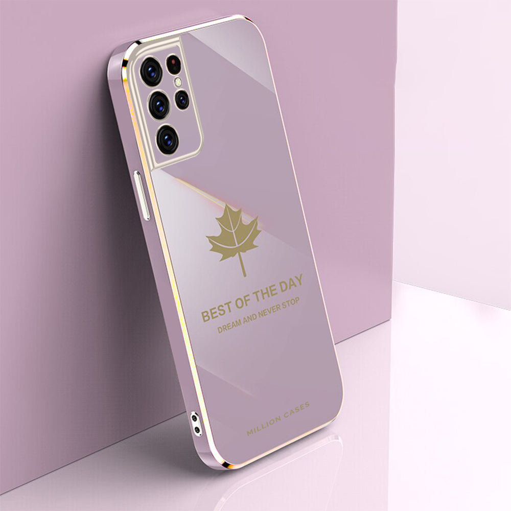 Galaxy Series Electroplating Mapple Leaf Soft Case