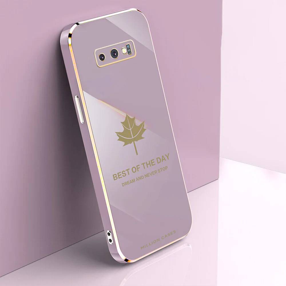 Galaxy Series Electroplating Mapple Leaf Soft Case