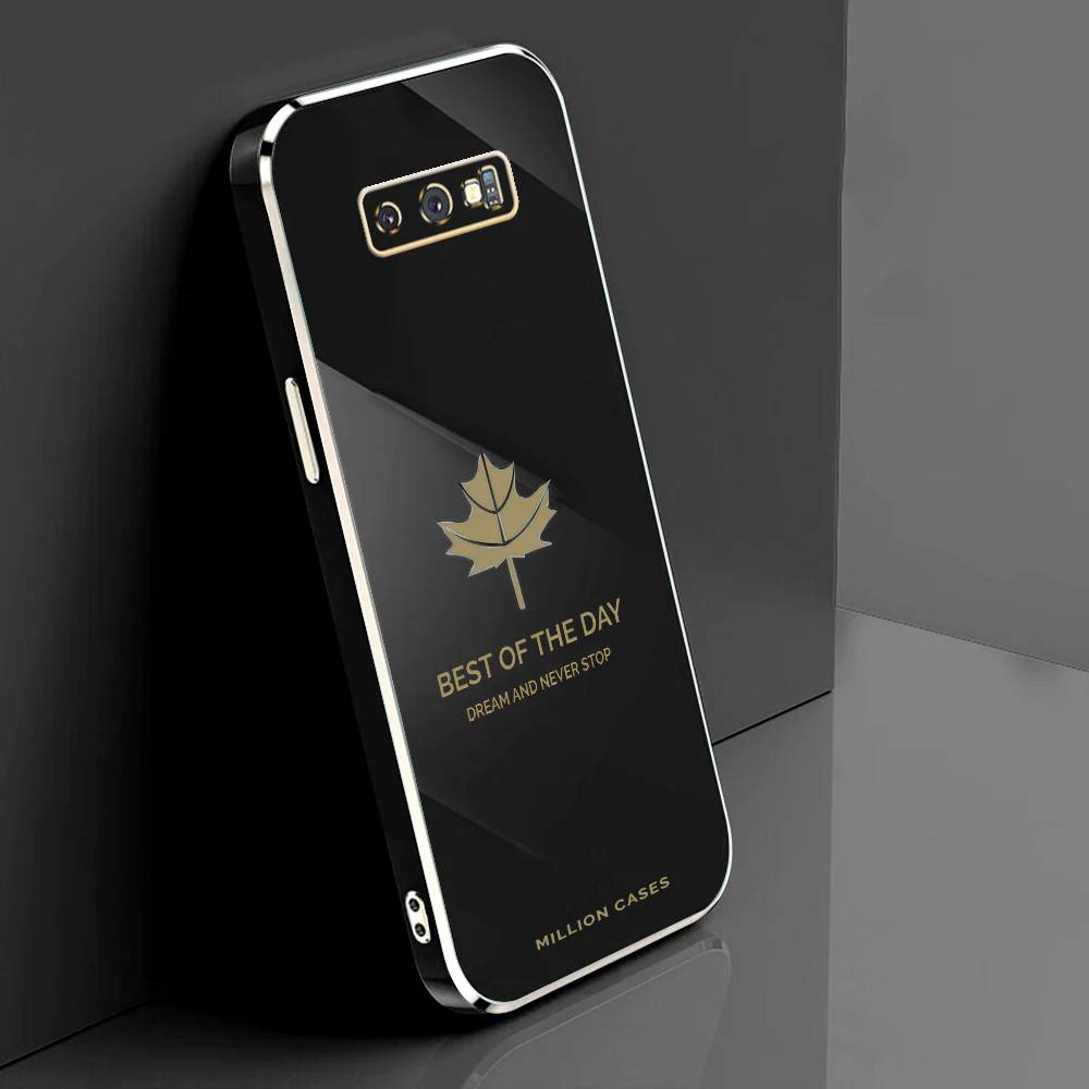 Galaxy Series Electroplating Mapple Leaf Soft Case