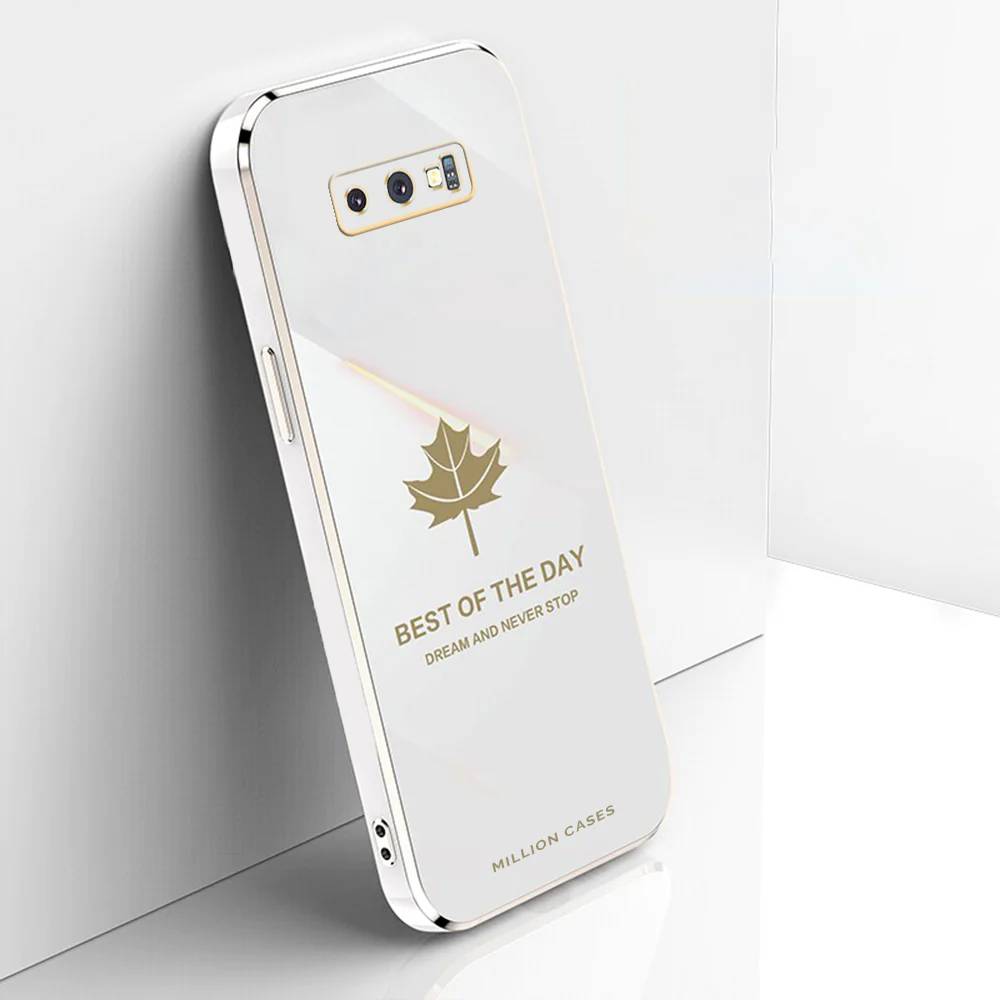 Galaxy Series Electroplating Mapple Leaf Soft Case